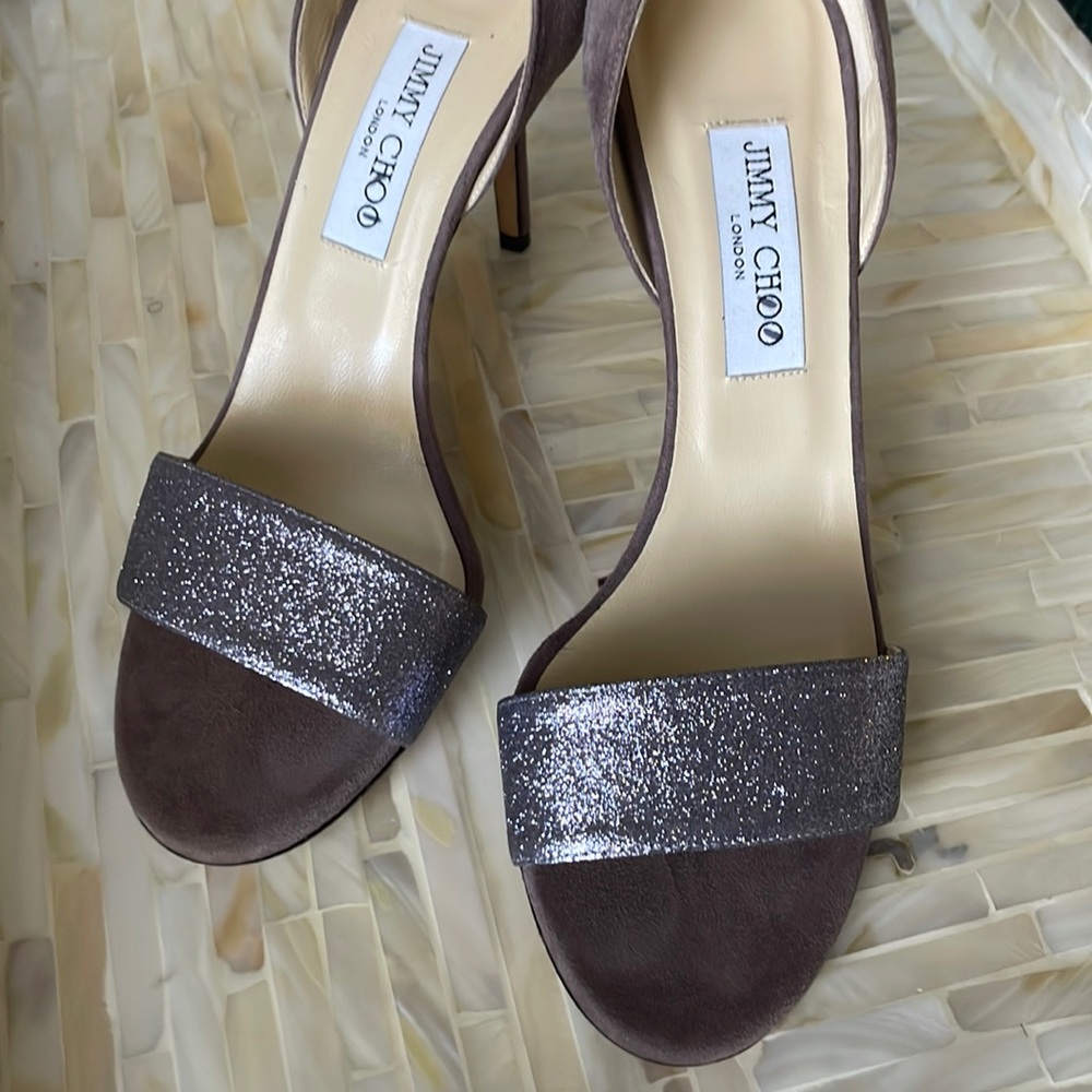 Jimmy Choo Smoky Amethyst Heels 40.5 Stunning!